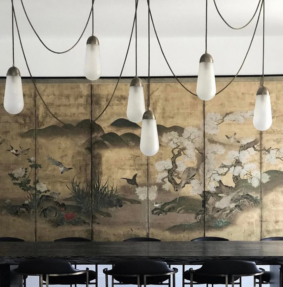 Verona Brass Frosted Glass Pendant Lamp