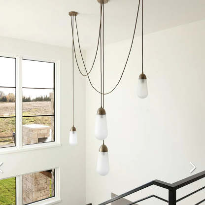 Verona Brass Frosted Glass Pendant Lamp