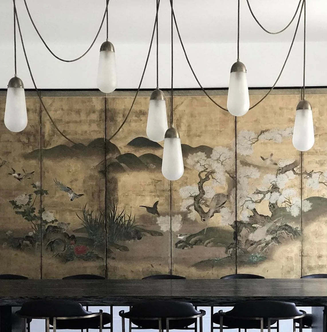 Verona Brass Frosted Glass Pendant Lamp