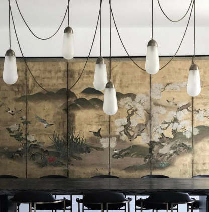 Verona Brass Frosted Glass Pendant Lamp