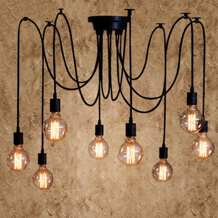 Nordic Spider Industrial Pendant Lamp Edison Industrial Hanging Lamps