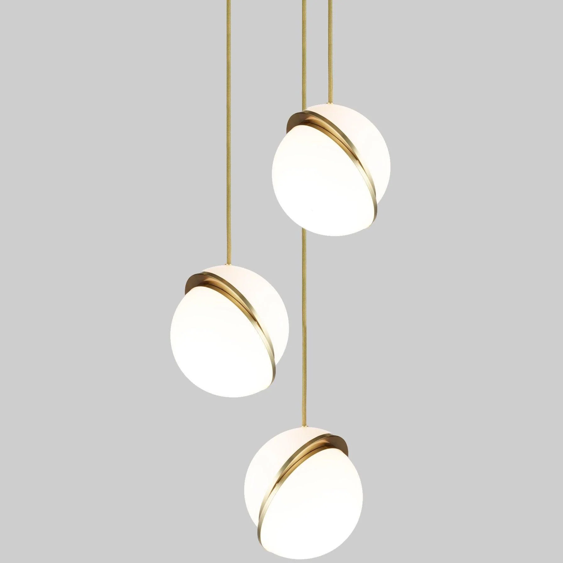 Hailie Metal Acrylic Brass White Pendant Light Bedroom Living Room