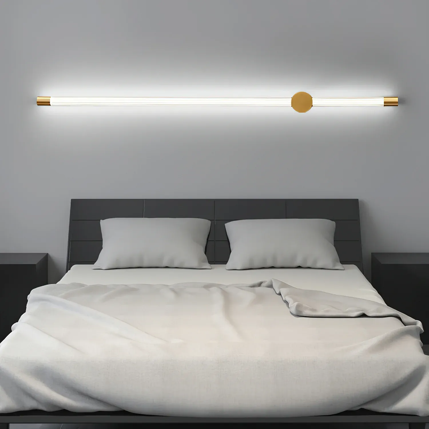 Edge Modern Linear Metal Acrylic Wall Light Bedroom Living Room