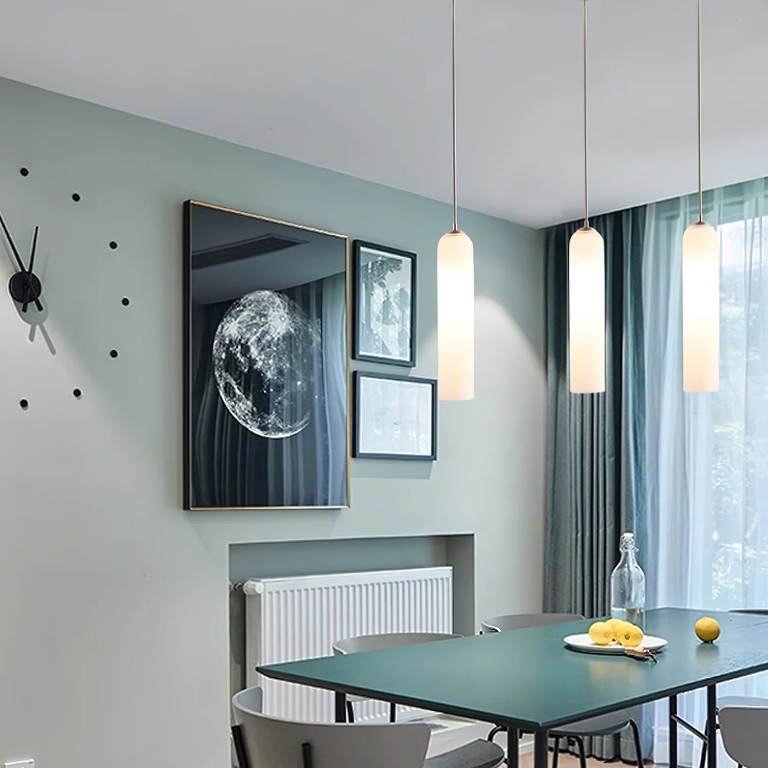 Hailie Minimalisme Métal Verre Suspensions Chambre à Coucher Salon