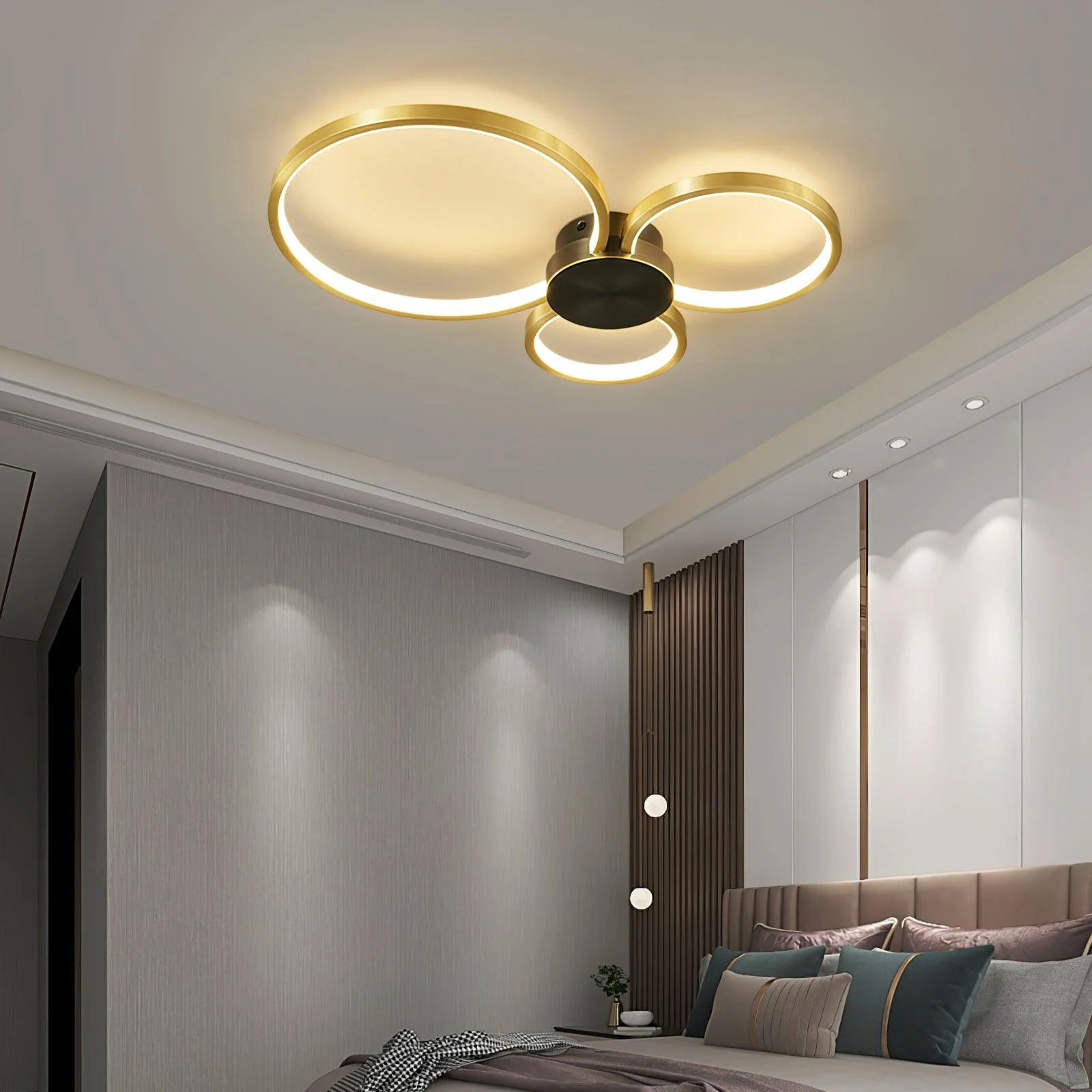 Quinn Modern LED Loop Metal Ceiling Light Living Room Bedroom
