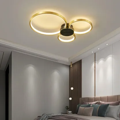 Quinn Modern LED Loop Metal Ceiling Light Living Room Bedroom