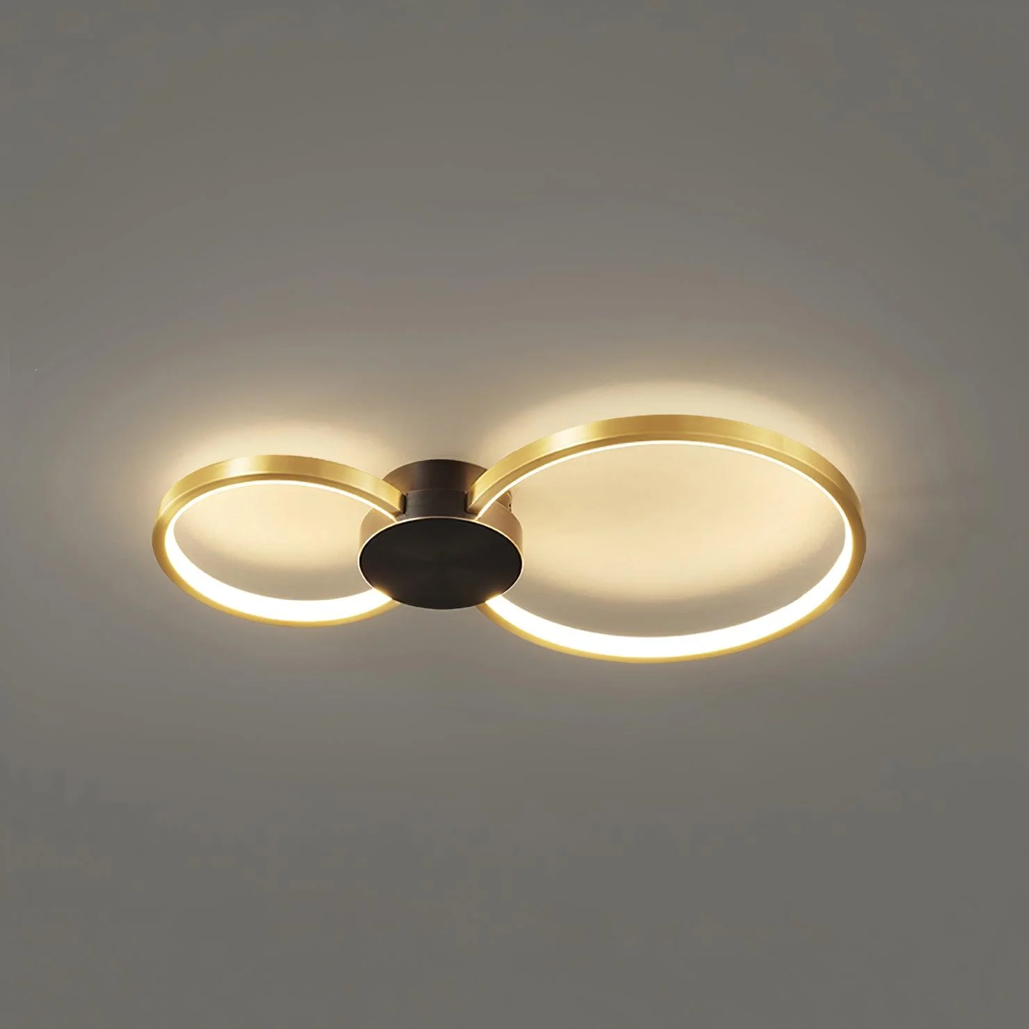 Quinn Modern LED Loop Metal Ceiling Light Living Room Bedroom