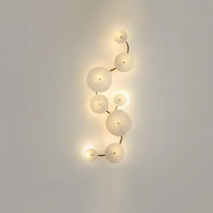 Byers Minimalism Gold White Ceramic Metal Wall Lamp Bedroom Living Room