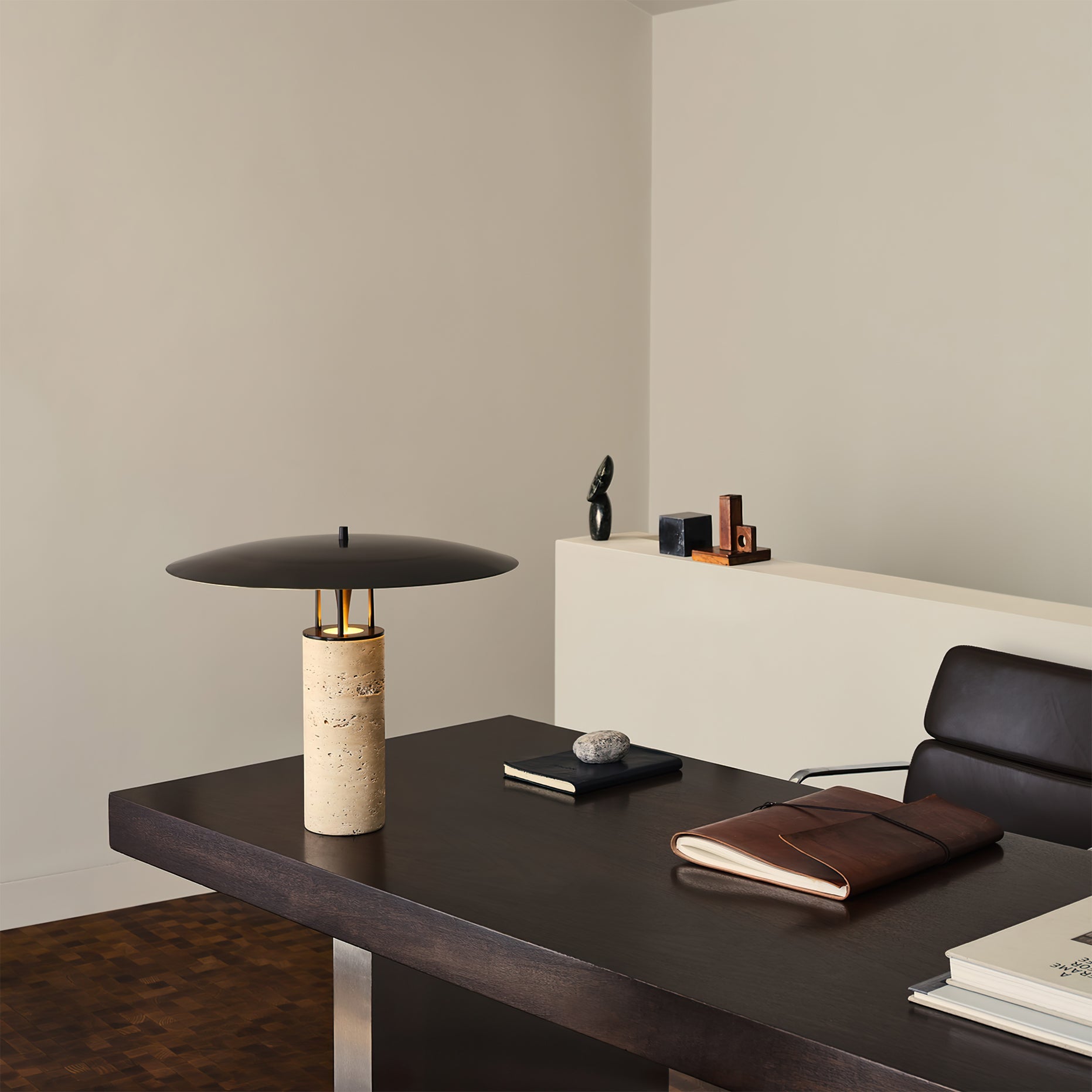 Dune Travertine Table Lamp