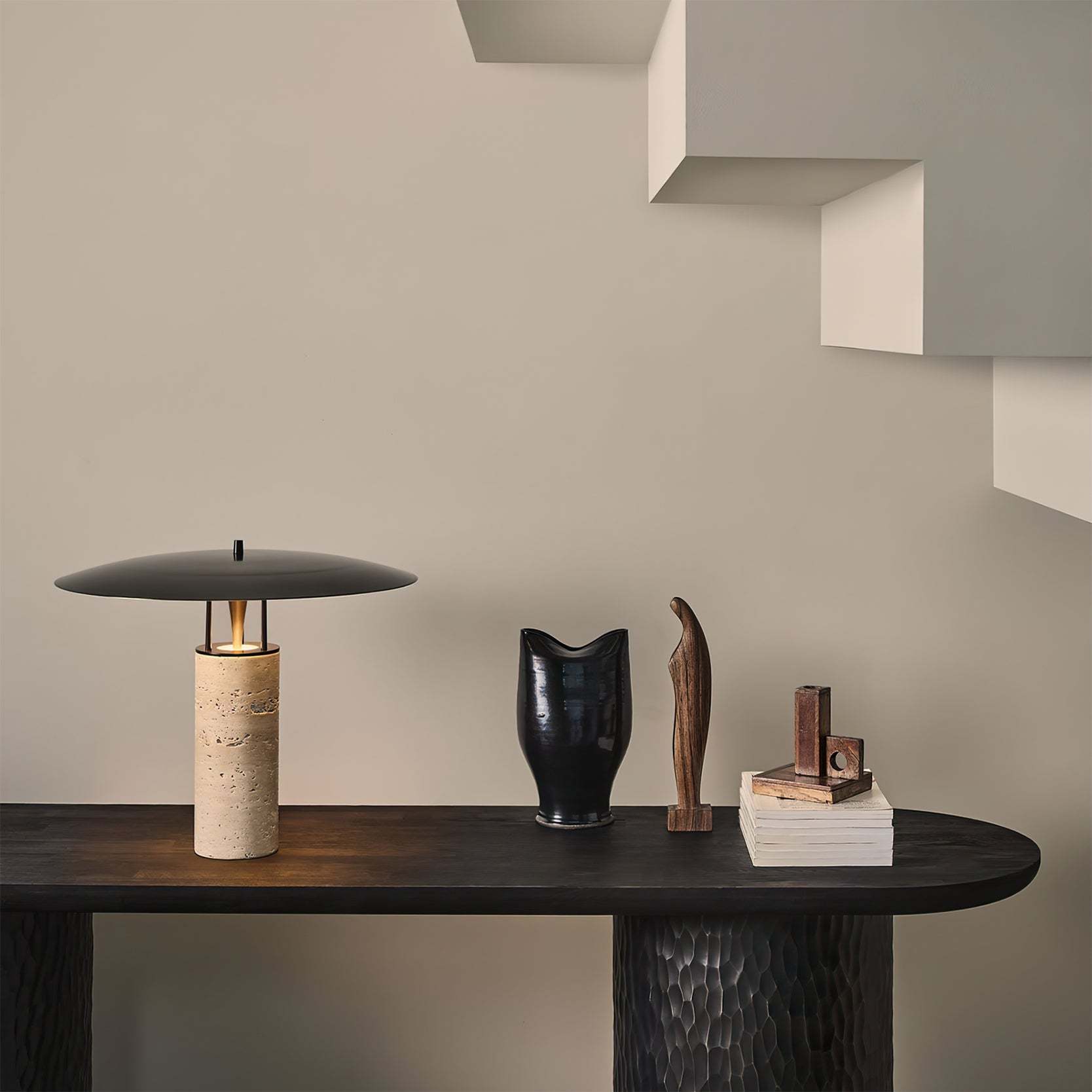 Dune Travertine Table Lamp