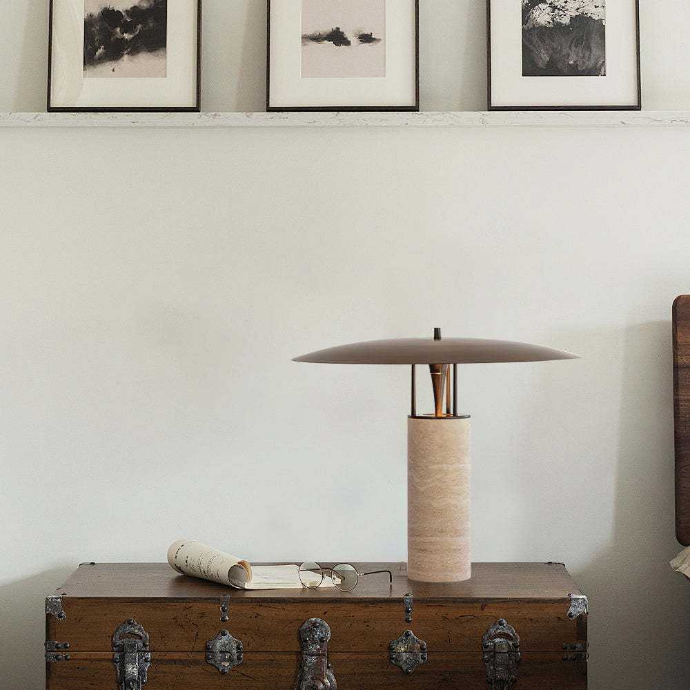 Dune Travertine Table Lamp