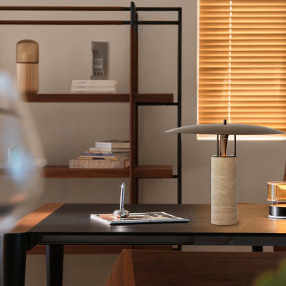 Dune Travertine Table Lamp