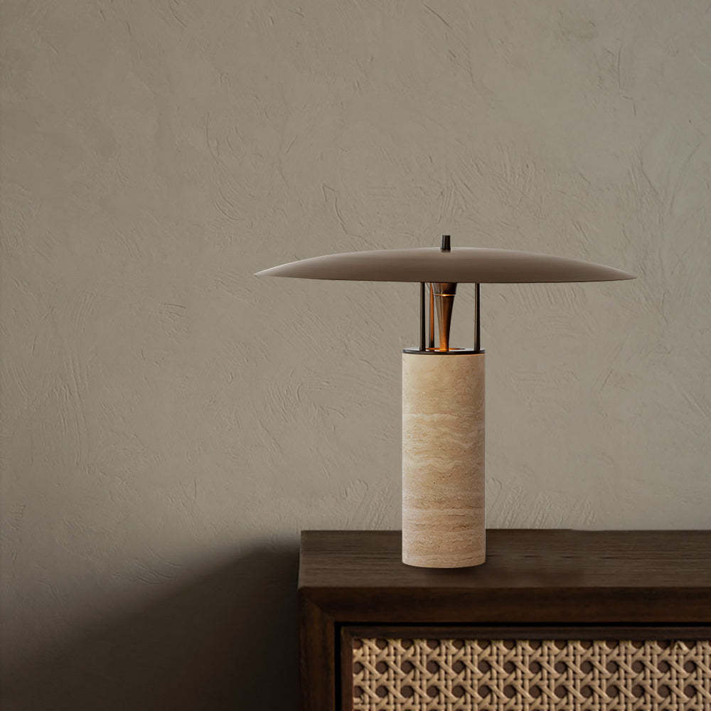 Dune Travertine Table Lamp