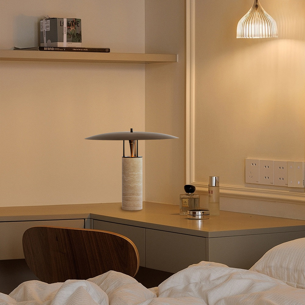 Dune Travertine Table Lamp