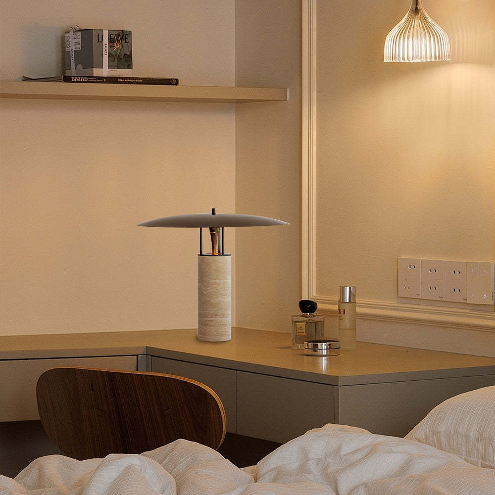 Dune Travertine Table Lamp