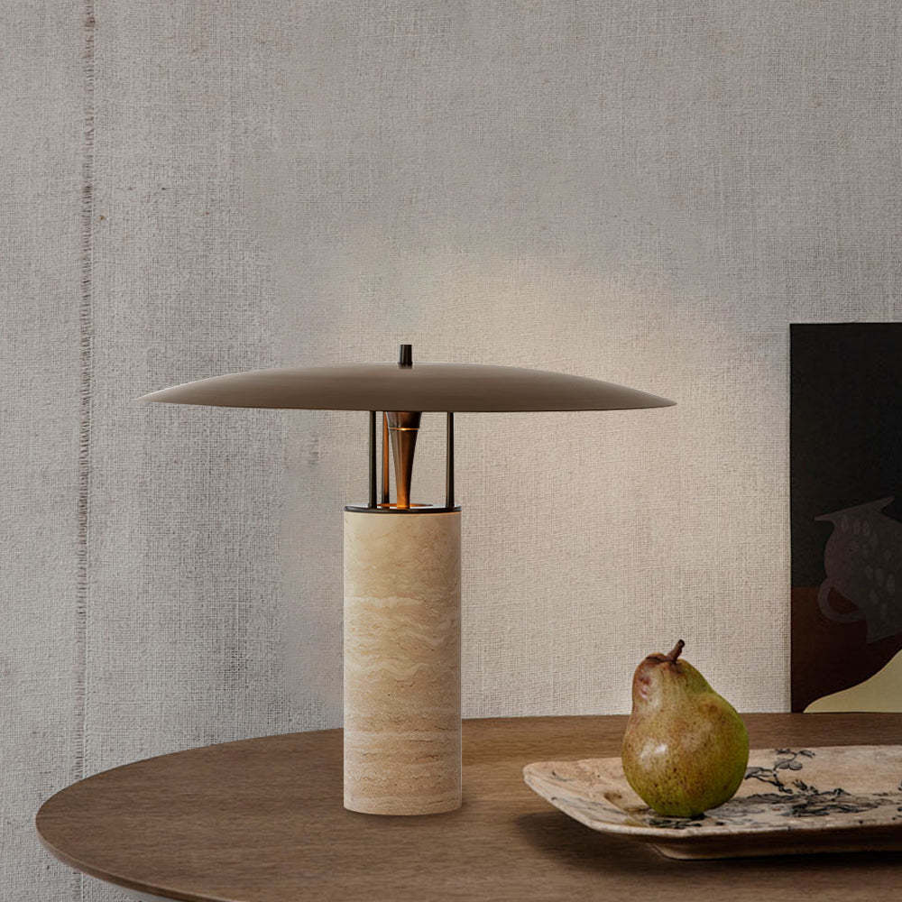 Dune Travertine Table Lamp
