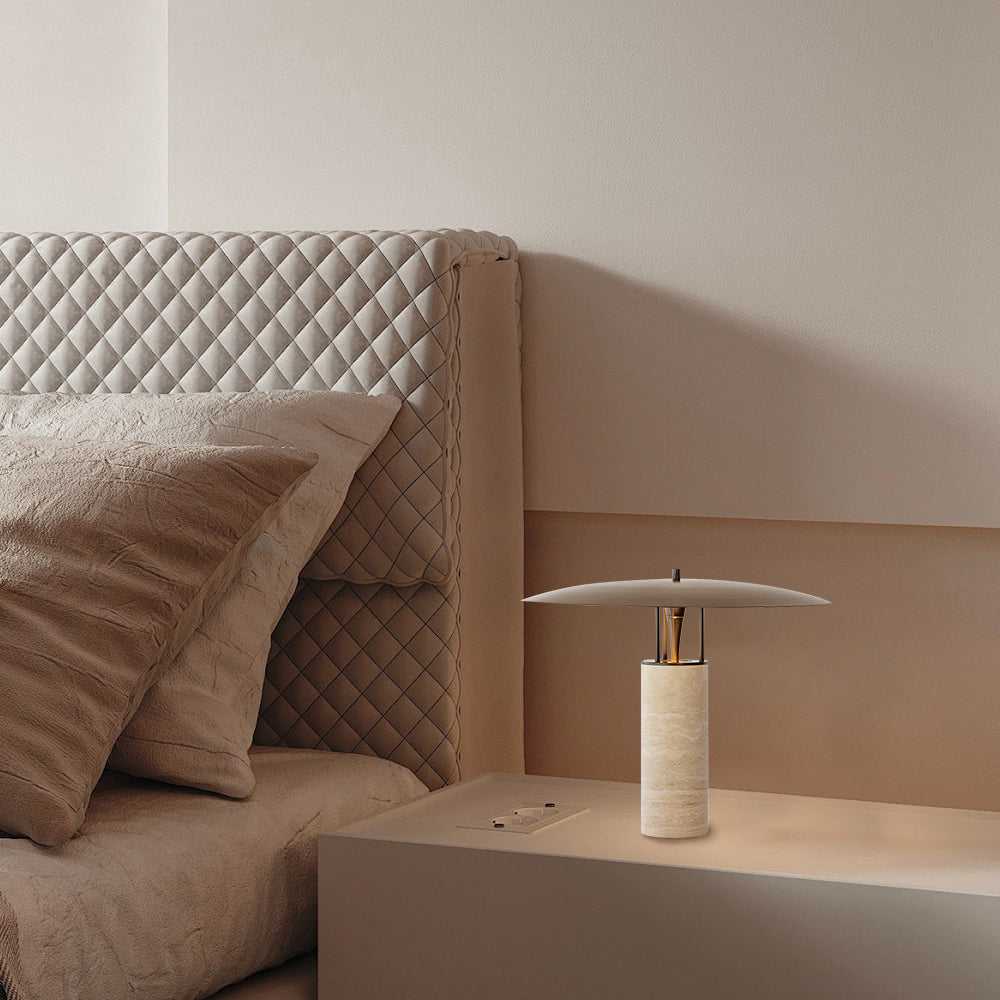 Dune Travertine Table Lamp