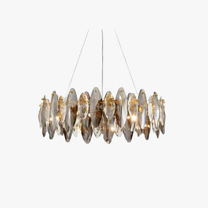 Marilyn Design LED Lustre Verre/Métal Cristaux Dorés Salon/Chambre à Coucher