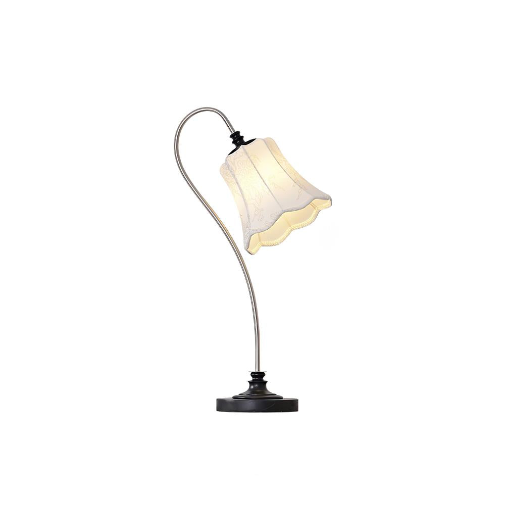 Hakka Wood Metal Pleated Table Lamp