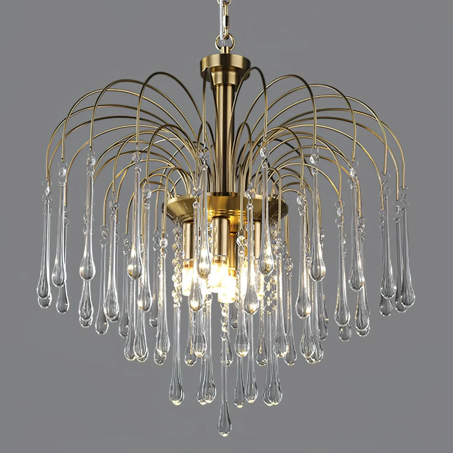 Marilyn Vintage Metal Crystal Glass Pendant Light Bedroom Living Room