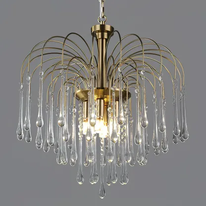 Marilyn Vintage Metal Crystal Glass Pendant Light Bedroom Living Room