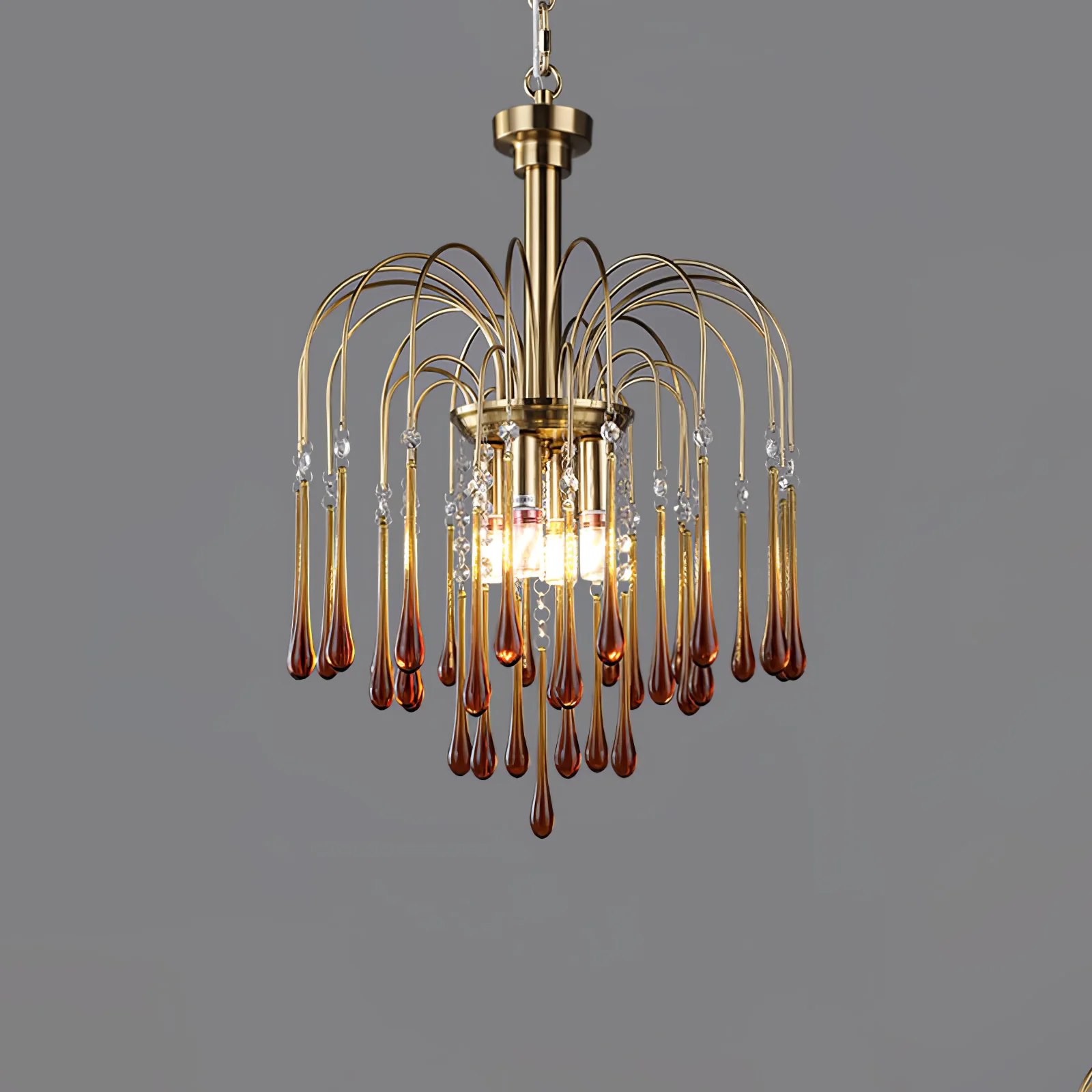 Marilyn Vintage Metal Crystal Glass Pendant Light Bedroom Living Room