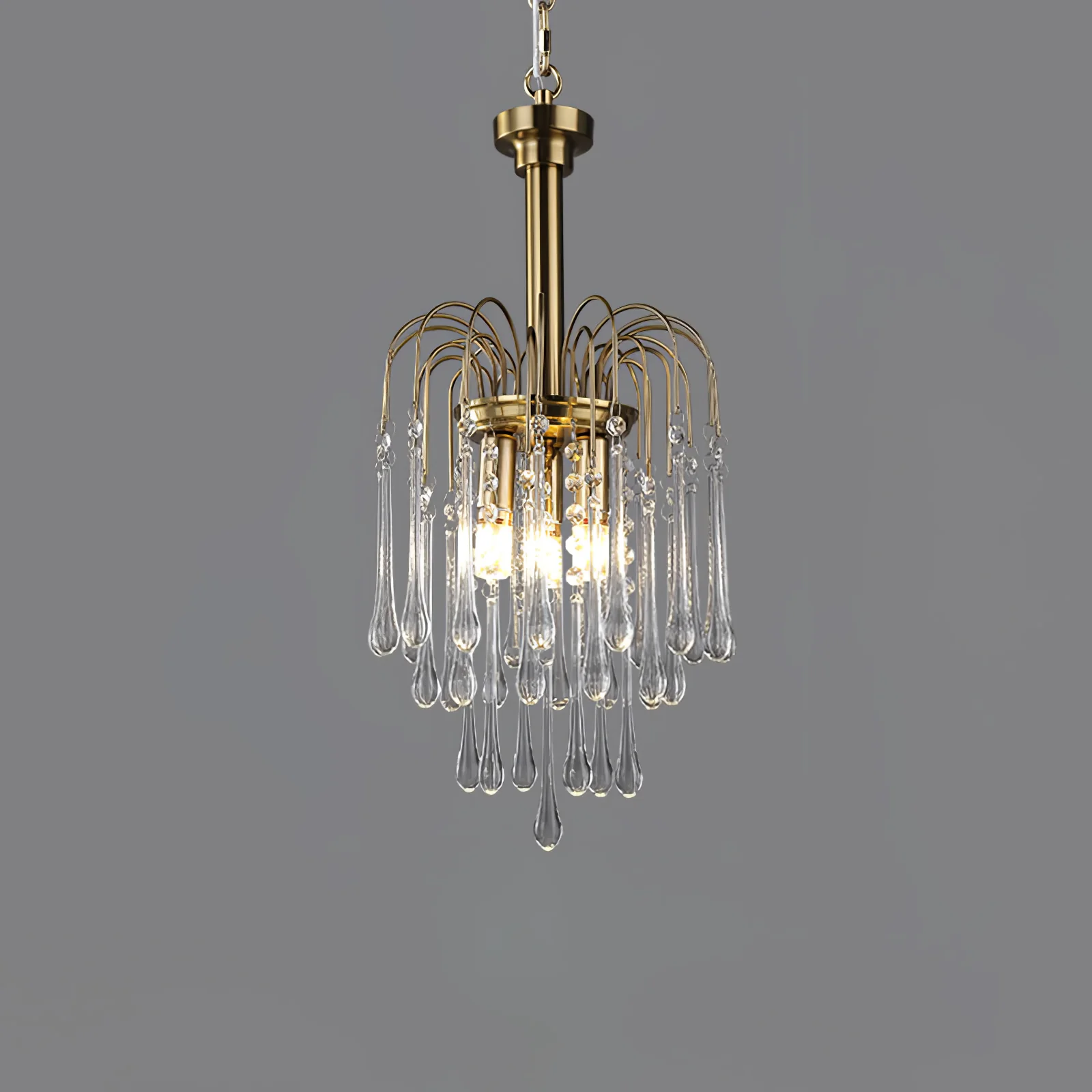 Marilyn Vintage Metal Crystal Glass Pendant Light Bedroom Living Room