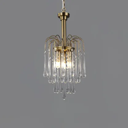Marilyn Vintage Metal Crystal Glass Pendant Light Bedroom Living Room