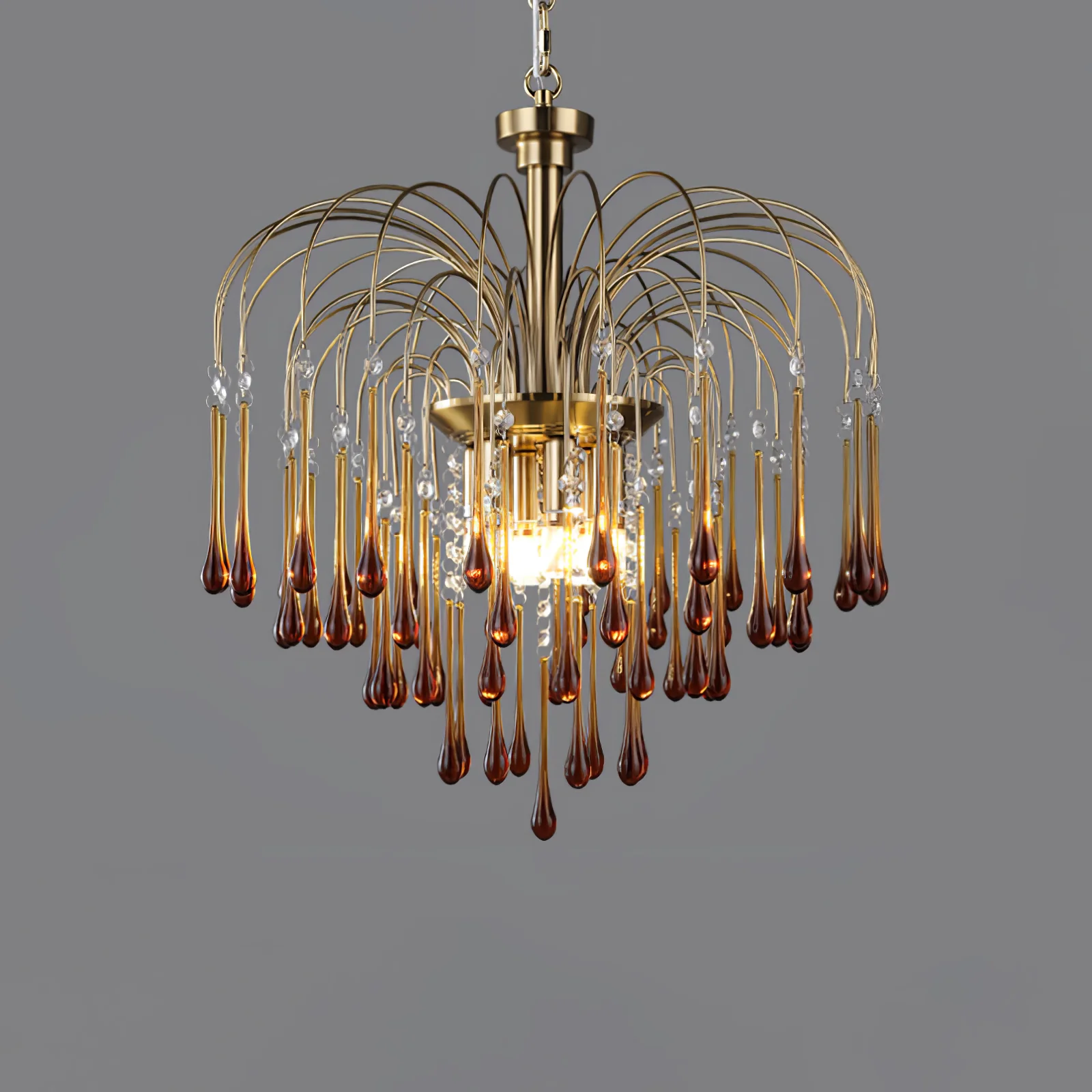 Marilyn Vintage Metal Crystal Glass Pendant Light Bedroom Living Room