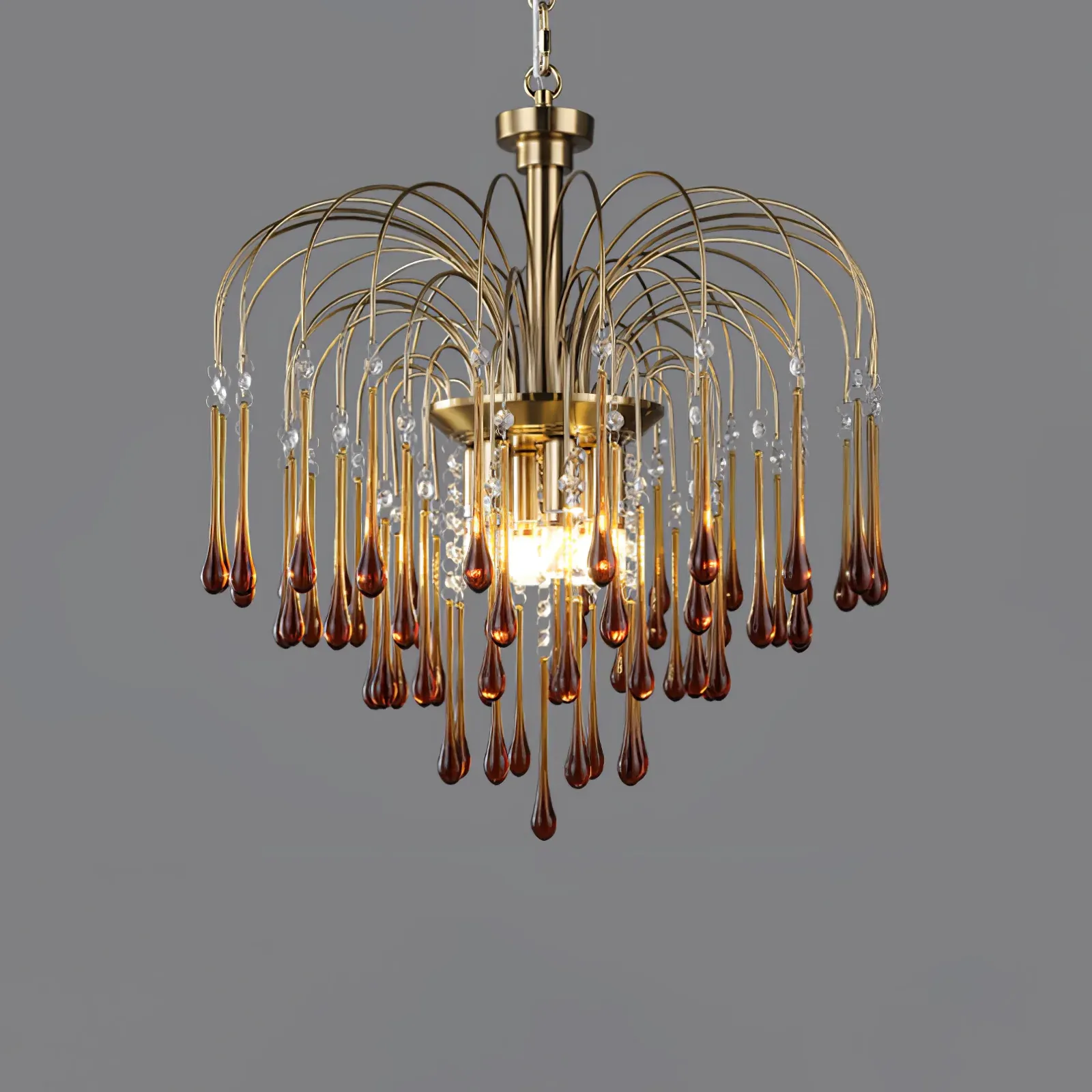 Marilyn Vintage Metal Crystal Glass Pendant Light Bedroom Living Room