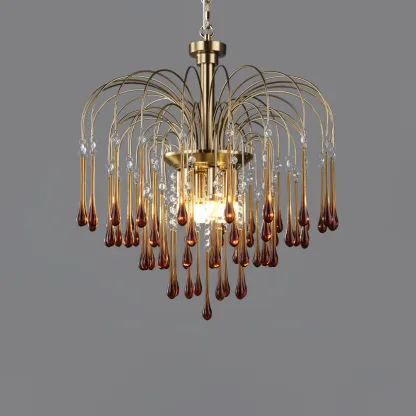 Marilyn Vintage Metal Crystal Glass Pendant Light Bedroom Living Room
