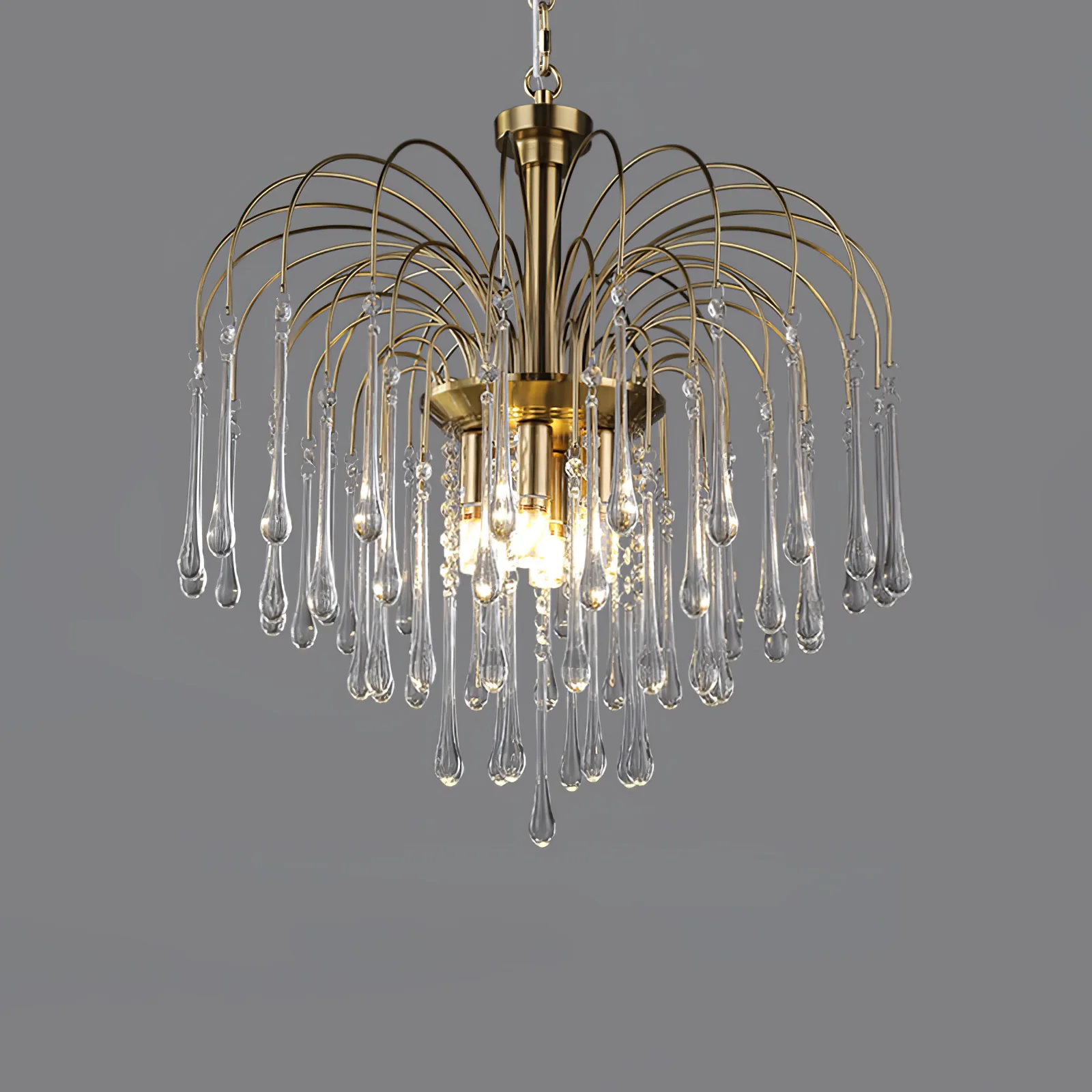 Marilyn Vintage Metal Crystal Glass Pendant Light Bedroom Living Room