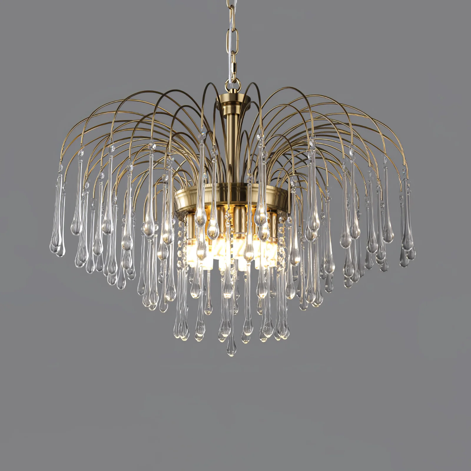 Marilyn Vintage Metal Crystal Glass Pendant Light Bedroom Living Room