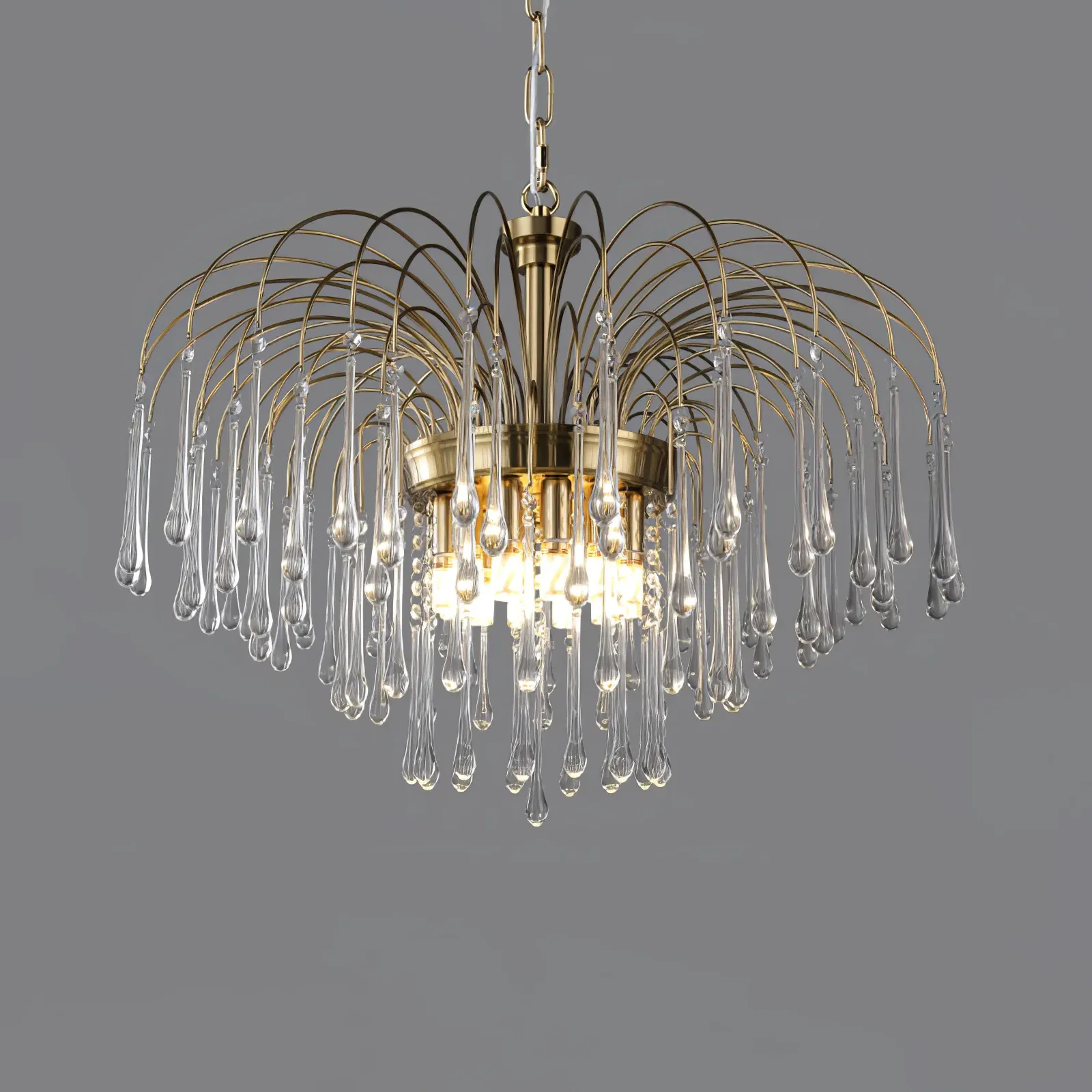 Marilyn Vintage Metal Crystal Glass Pendant Light Bedroom Living Room