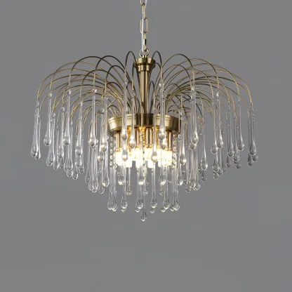 Marilyn Vintage Metal Crystal Glass Pendant Light Bedroom Living Room