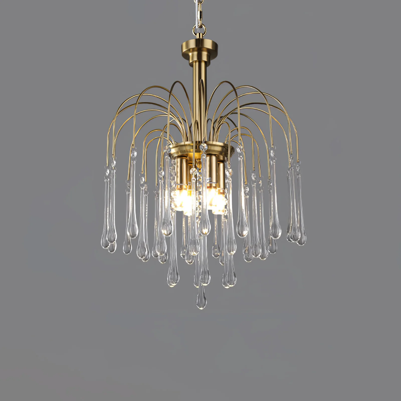 Marilyn Vintage Metal Crystal Glass Pendant Light Bedroom Living Room