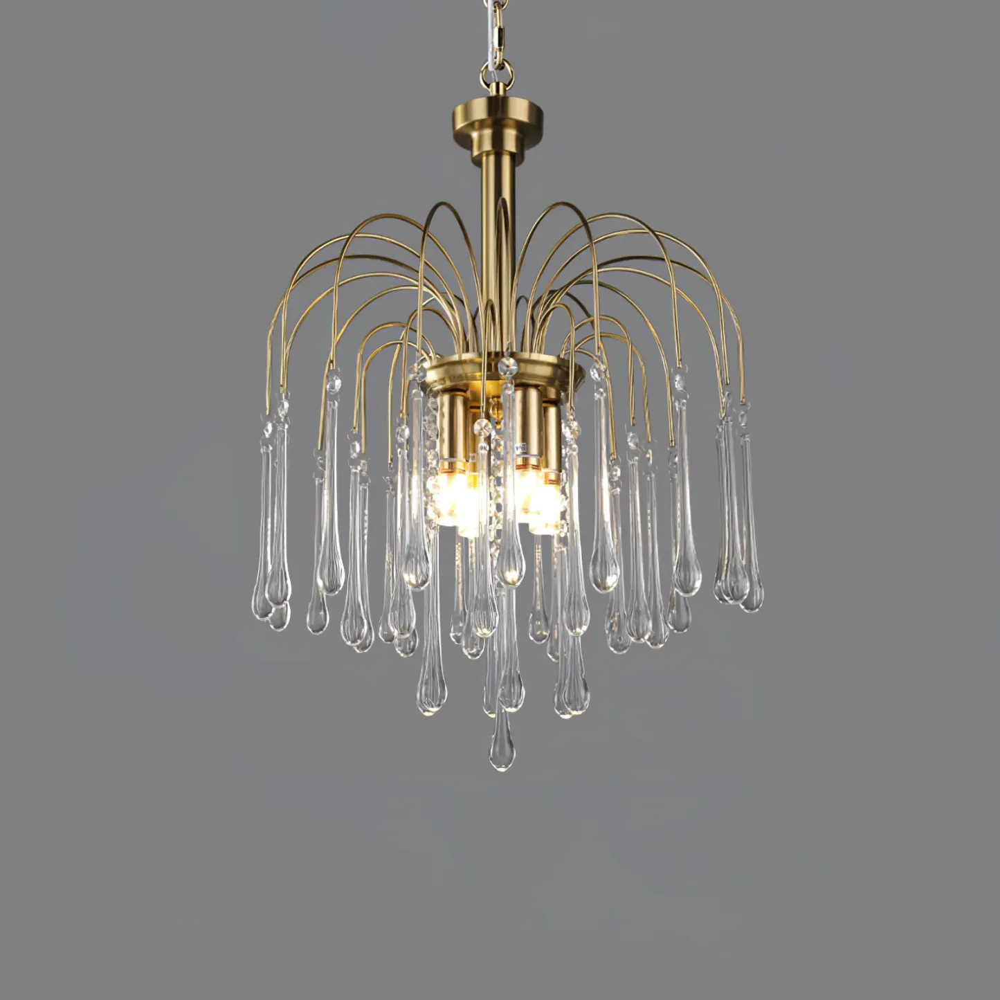 Marilyn Vintage Metal Crystal Glass Pendant Light Bedroom Living Room