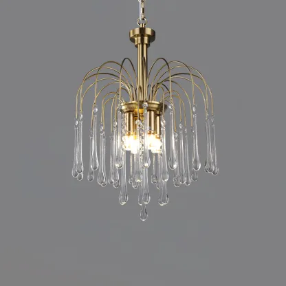 Marilyn Vintage Metal Crystal Glass Pendant Light Bedroom Living Room