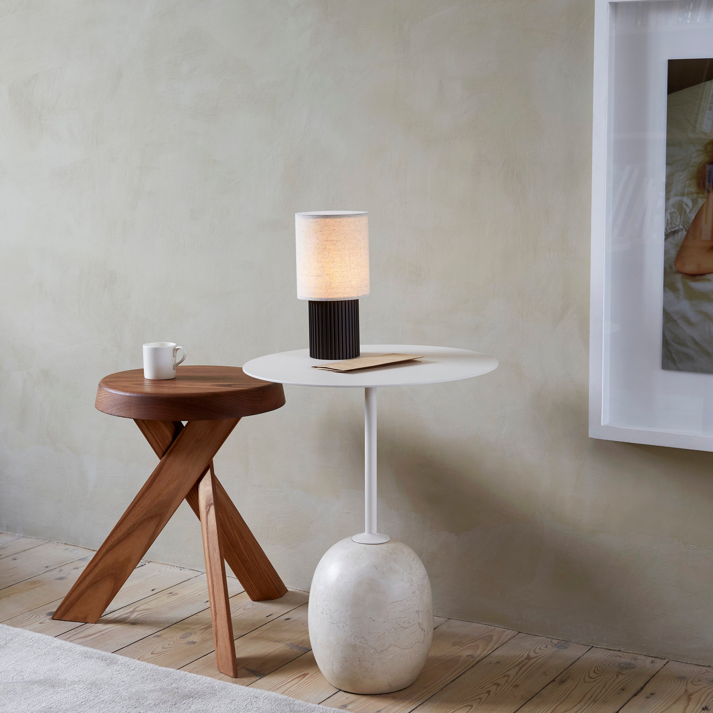 Axis Table Lamp Brown White