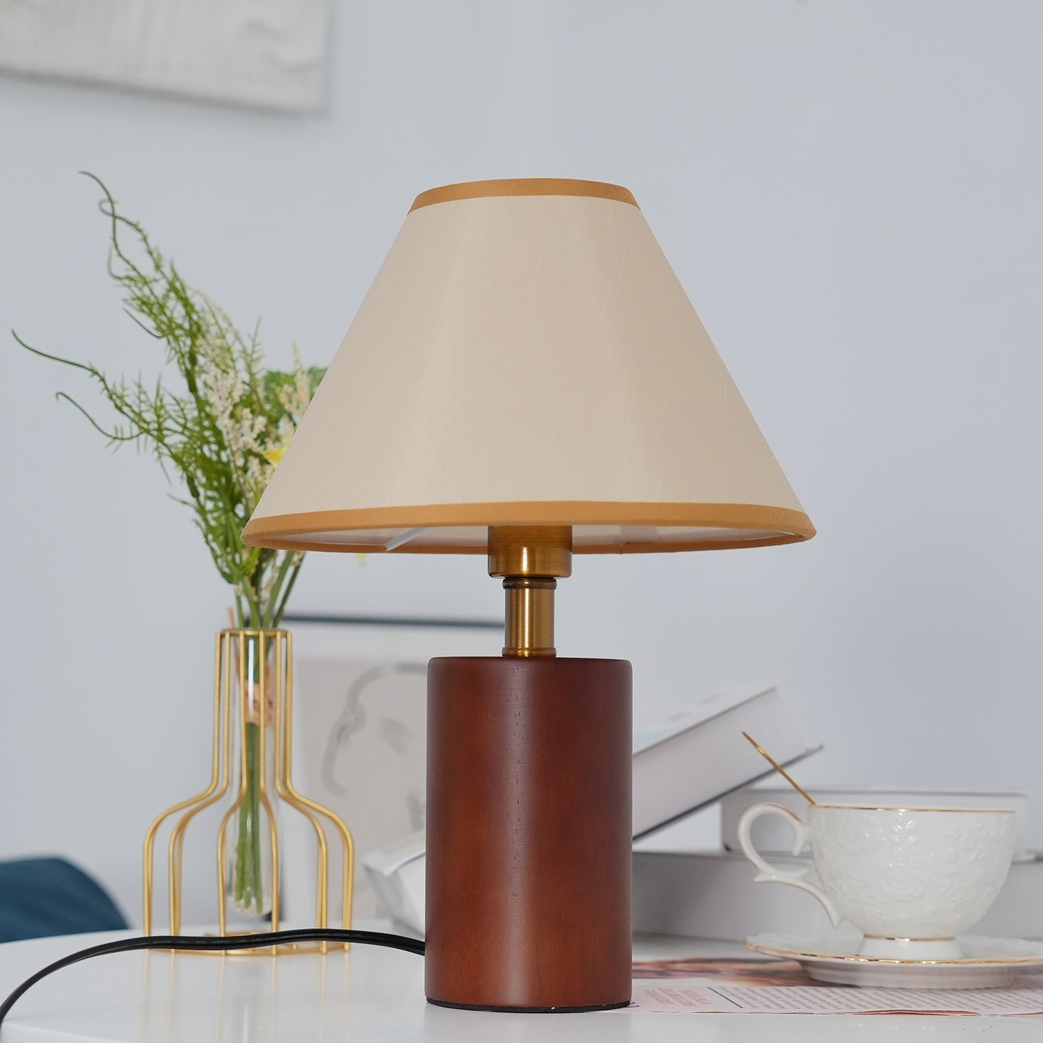 Drift Nordic Cone Wood Table Lamp