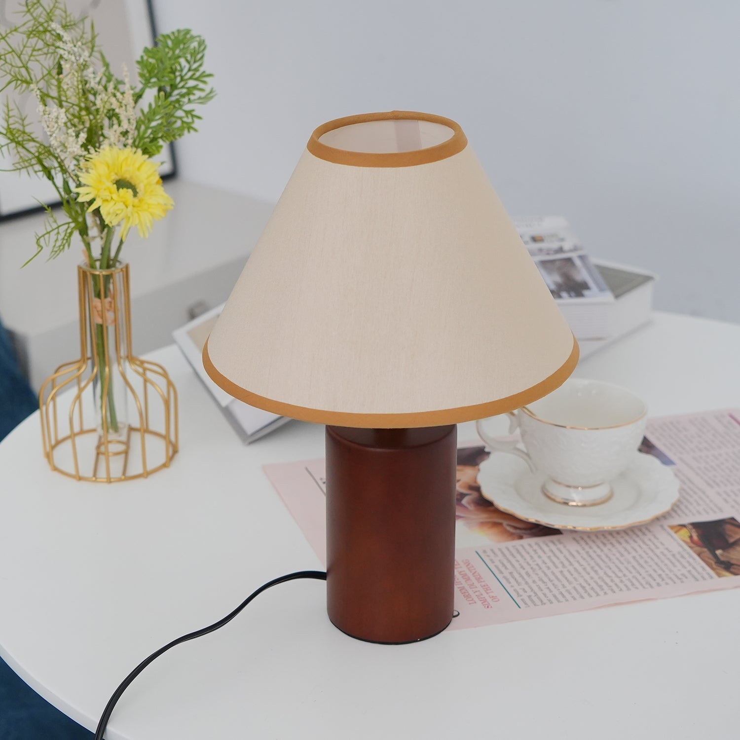 Drift Nordic Cone Wood Table Lamp