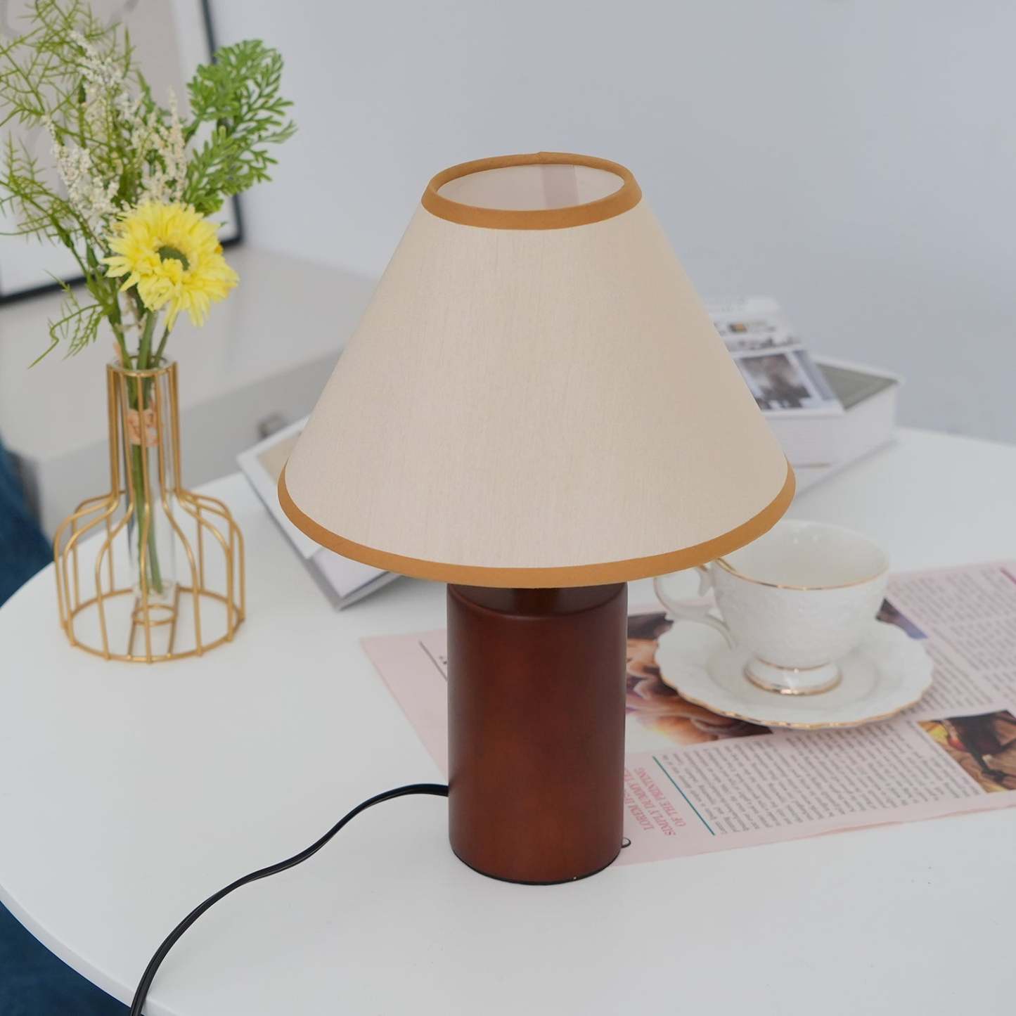 Drift Nordic Cone Wood Table Lamp