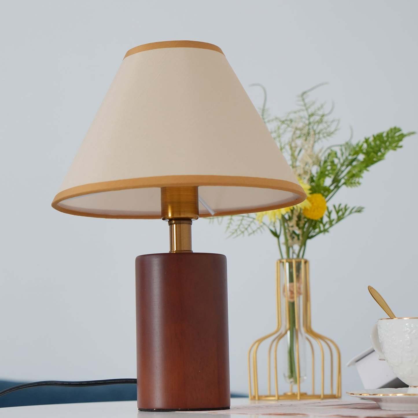 Drift Nordic Cone Wood Table Lamp