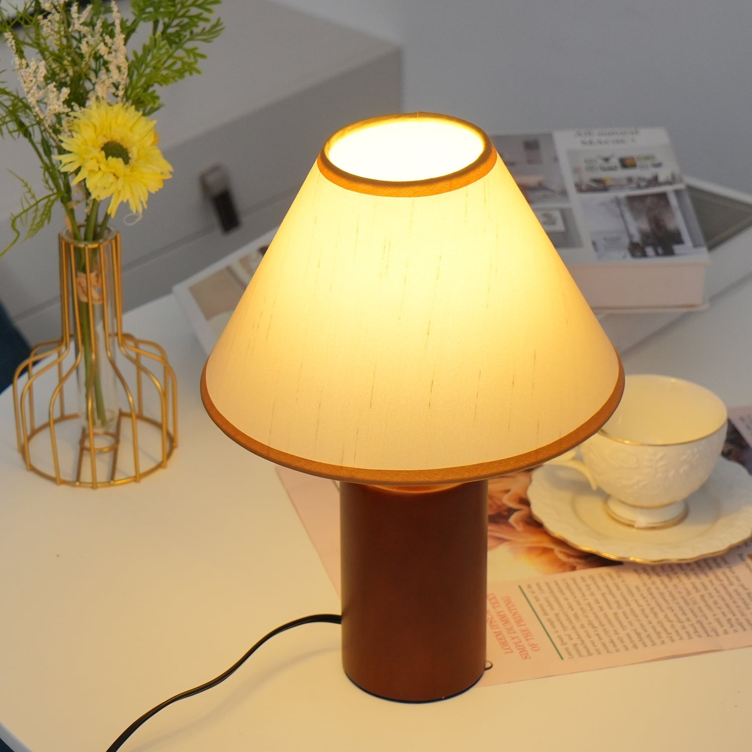Drift Nordic Cone Wood Table Lamp