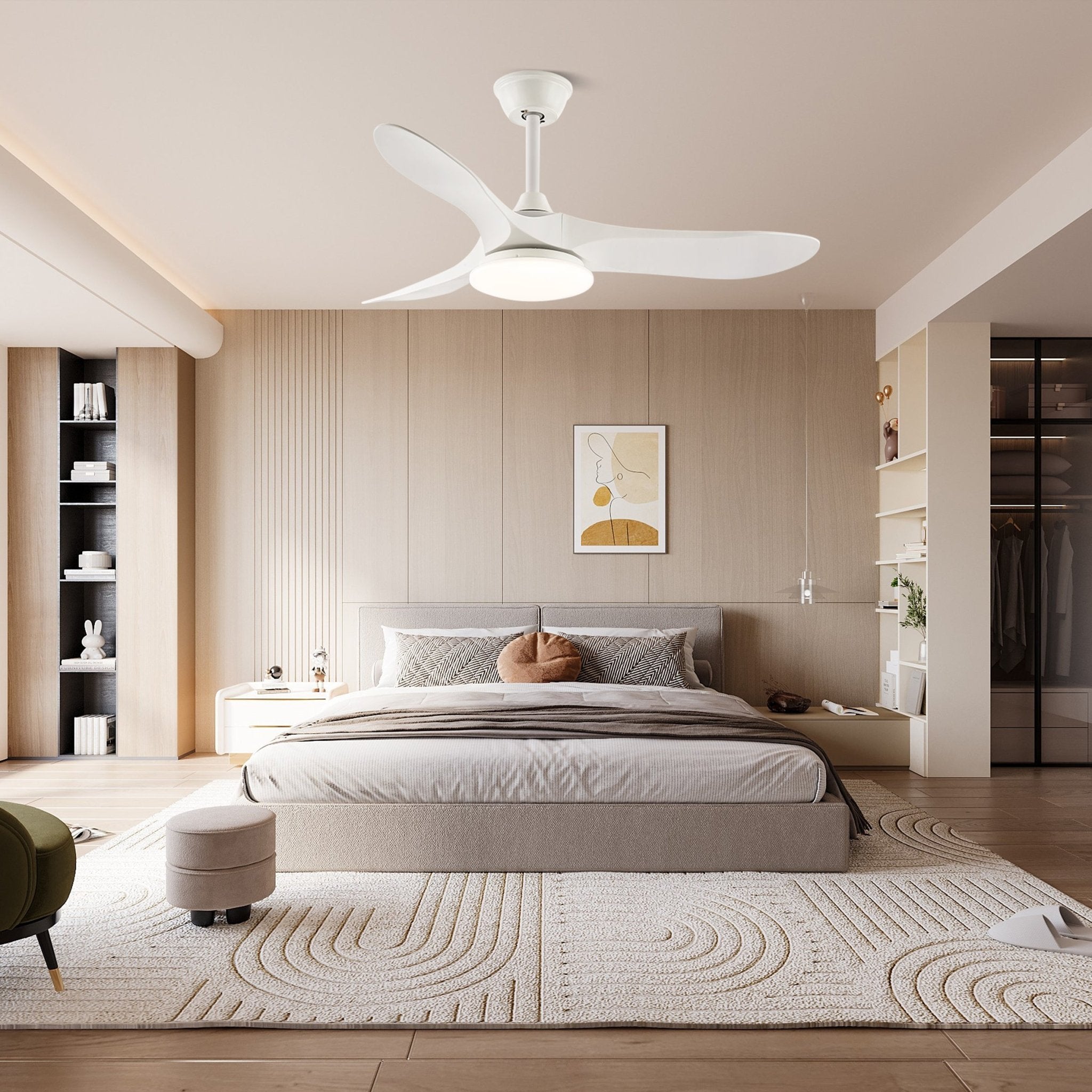 Ventilateur de plafond minimaliste Oriken avec lumière - Neutralighting