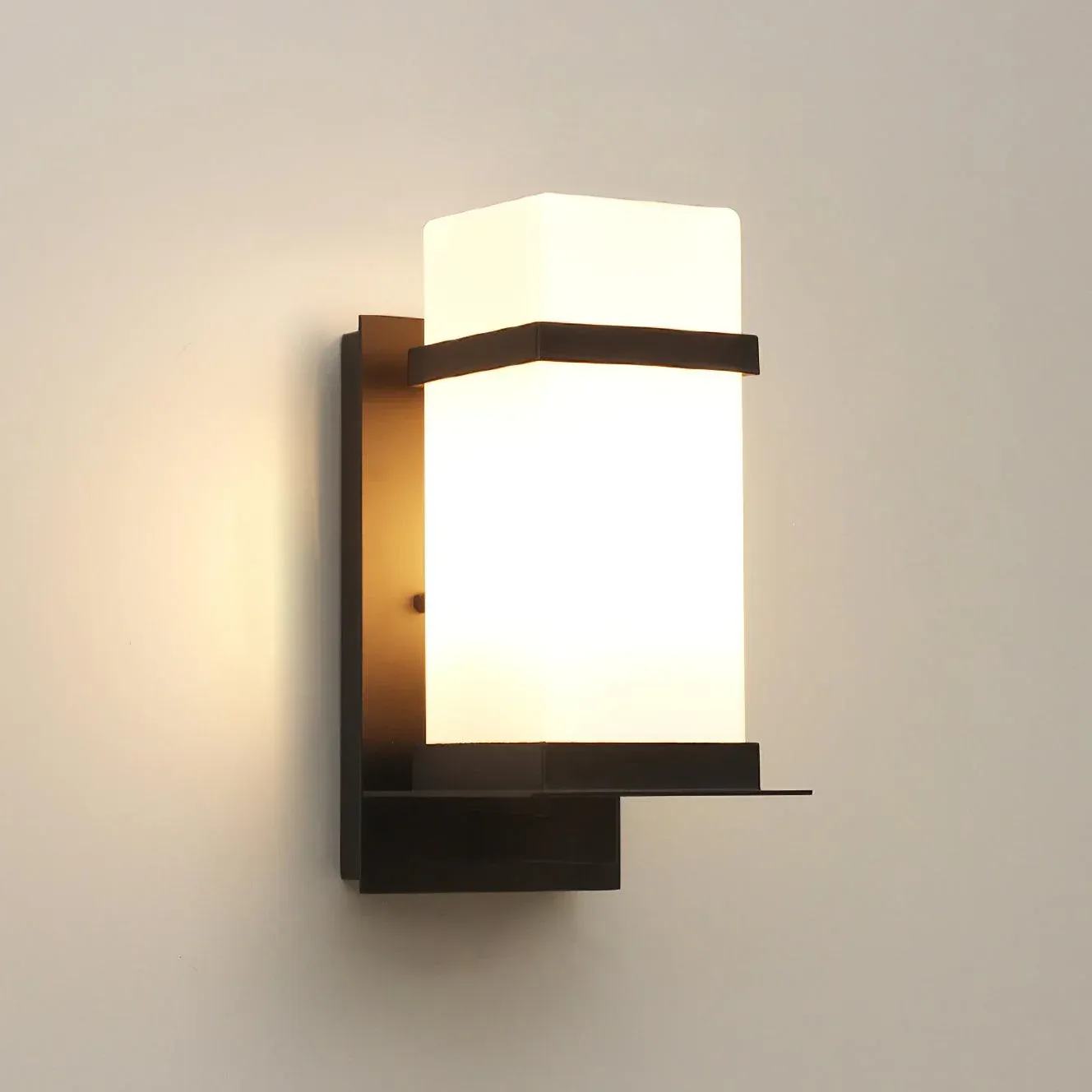 Edge Urban Glass Metal Wall Lamp Garden Park Waterproof