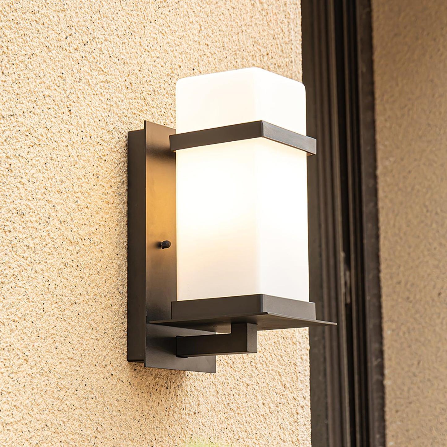Edge Urban Glass Metal Wall Lamp Garden Park Waterproof