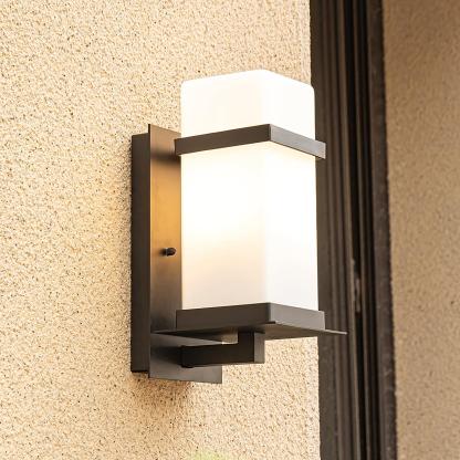Edge Urban Glass Metal Wall Lamp Garden Park Waterproof