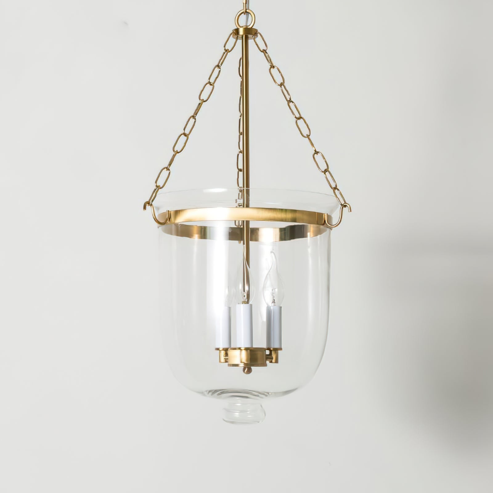 Verona Brass Glass Lantern Pendant Lamp