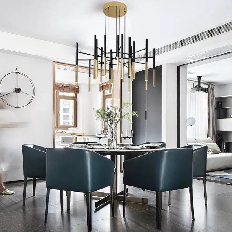 Marilyn Modern Tubular Metal Chandelier Living Room Hallway Bedroom